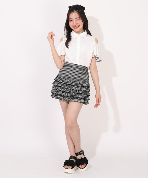 「PINKHUNT」 「KIDS」半袖ブラウス 150cm ホワイト キッズ_画像9