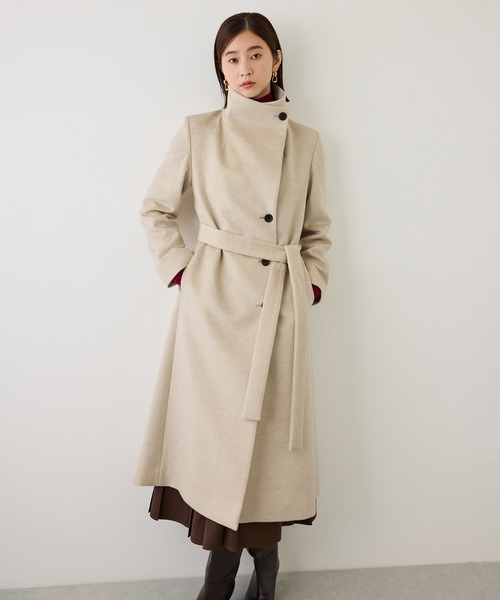 ROPE'（ロペ） ステンカラーコート コート プレミアムカシミヤロング
