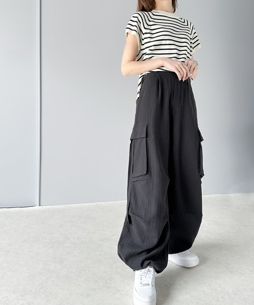 「Java」 カーゴパンツ LARGE ブラック レディース_画像5
