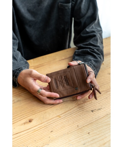 DEVICE（デバイス） 財布 Work ミリタリー 本革 レザー 型押し 二
