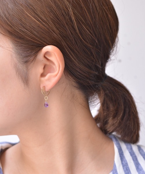 ソーイ　sowi 【K10】プチフープ ダイヤモンド ピアス sowi - 【即日発送可】ダイヤモンドイヤリング(K10)※廃番商品