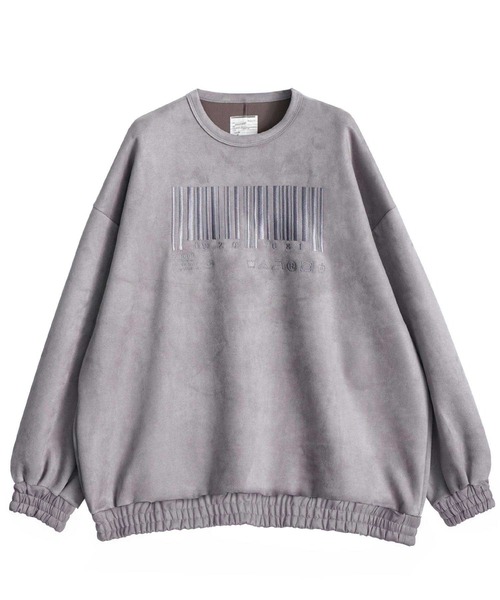 SHAREEF トレーナー スウェット BARCODE” MICRO SUEDE SWEAT メンズ  