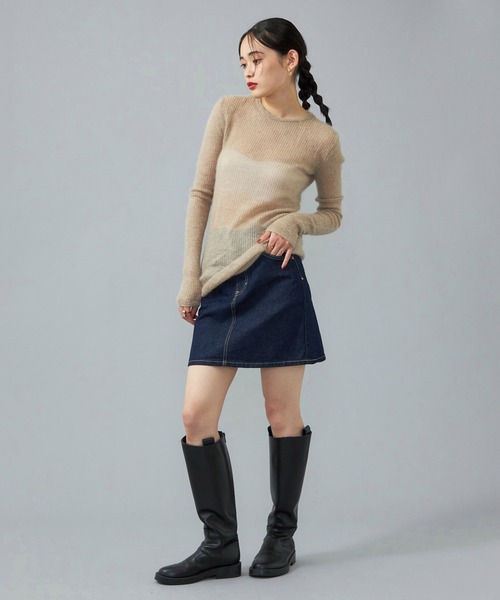 スカート デニム Lee/リー「STANDARD WARDROBE」大人が穿ける 