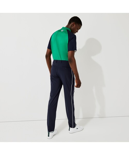 ラコステ Lacoste ダークグリーン ロゴ柄パンツ サイズ42 ゴルフパンツ ラコステ LACOSTE 吸水速乾 ウルトラドライ チェックゴルフ