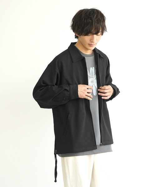 黒 ジップアップジャケット ZIP UP LEATHER BLOUSON -BLACK- | IN ONLINE STORE