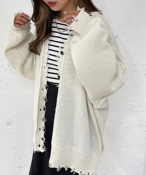 【みるさん専用】mignon カーディガン apres jour mignon カーディガン 1.5G手編み風カーディガン