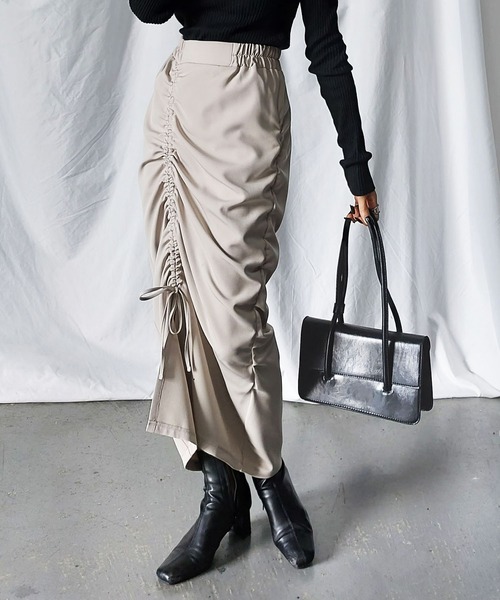 me+em select（ミームセレクト） スカート 「 7color 」シャーリング