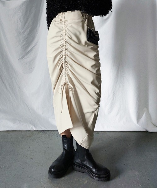 me+em select（ミームセレクト） スカート 「 7color 」シャーリング