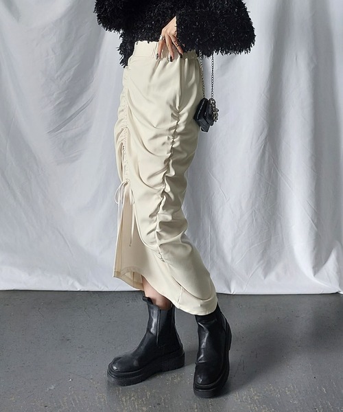 me+em select（ミームセレクト） スカート 「 7color 」シャーリング