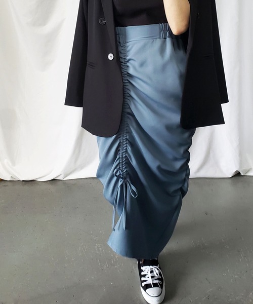 エムミーエメ　カットアウトリボンギャザートップス　スカート エムミーエメ カットアウトリボンギャザートップス スカート