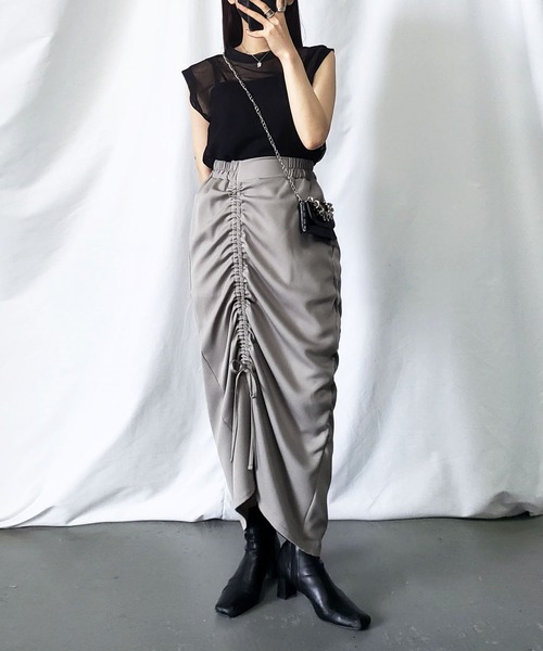 me+em select（ミームセレクト） スカート 「 7color 」シャーリング