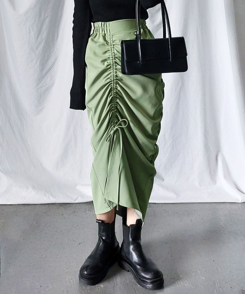 me+em select（ミームセレクト） スカート 「 7color 」シャーリング