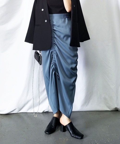 me+em select（ミームセレクト） スカート 「 7color 」シャーリング