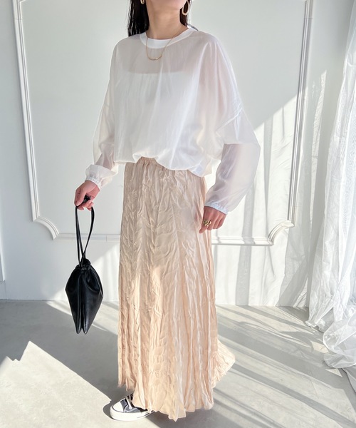 ブラウス シャツ シアーカットプルオーバー レディース DRESSTERIOR ブラウス シャツ 「シアーシャツ/清涼感」ドット