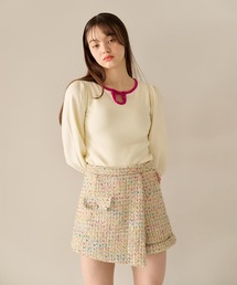 sheller シェリエ フリンジツイードセットアップ ジャケット