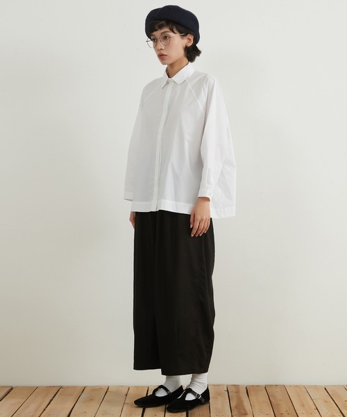 ブラウス シャツ On One's Own 長袖ルーズフィットシャツ綿100％ レディース On One's Own ブラウス シャツ 長袖ルーズフィットシャツ綿100