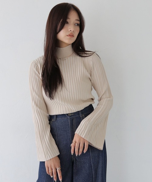 Rocky Monroe セーター ニット オーバーサイズ畦編みクルー