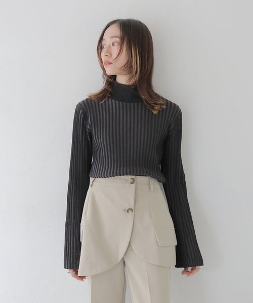 CLEIO（クレイオ） ニット セーター 「CLEIO」二重臼ベルスリーブ