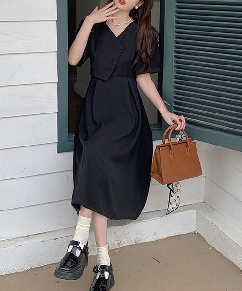 Dewlily ワンピース パフスリーブワンピース : ZOZOTOWN Yahoo