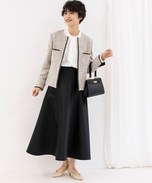 NOLLEY'S スカート ウォッシャブルサテンフレアスカート