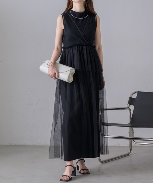 【★日本未入荷★】SPORTMAX☆ チュールノースリーブドレス NARO ☆日本未入荷☆】SPORTMAX☆ チュールノースリーブドレス NARO