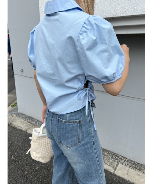 ブラウス シャツ ワイドカフスドロストシャツ レディース ブラウス シャツ サイドドロストブラウス レディース : ZOZOTOWN