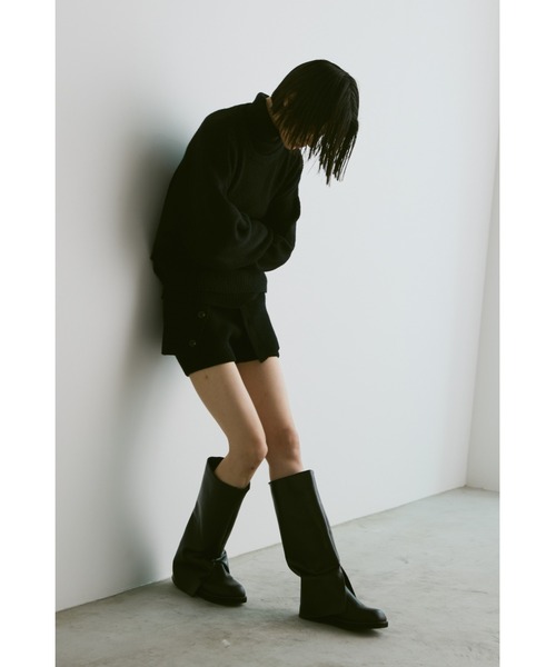 un/neu ブーツ フラットカバーロングブーツ レディース : ZOZOTOWN