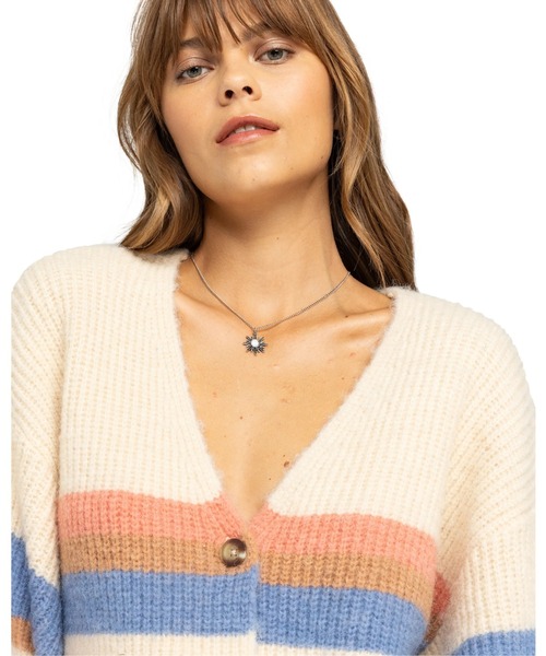 ROXY カーディガン MARBLE TILES STRIPE/ロキシーランダム