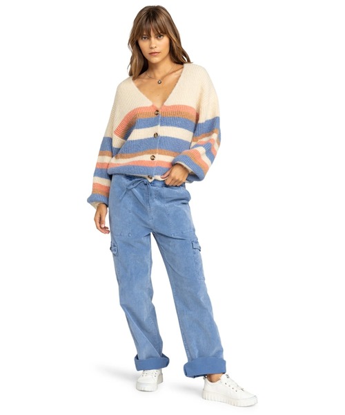 カーディガン MARBLE TILES STRIPE/ロキシーランダムボーダーカーディガン レディース ROXY カーディガン MARBLE TILES STRIPE/ロキシーランダム