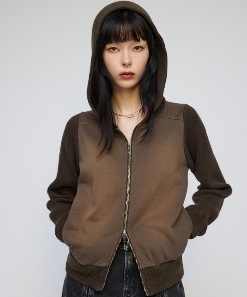 LAGUA GEM パーカー KNIT DOCKING レディース : ZOZOTOWN Yahoo