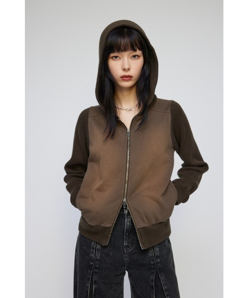 LAGUA GEM（ラグアジェム） パーカー KNIT DOCKING パーカー