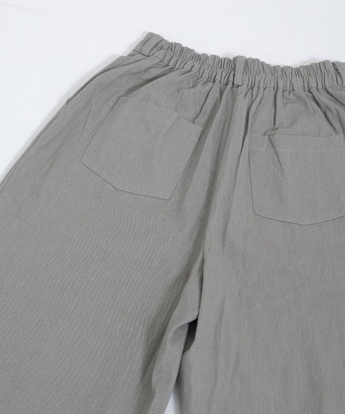パンツ コットンシャンブレータックパンツ レディース