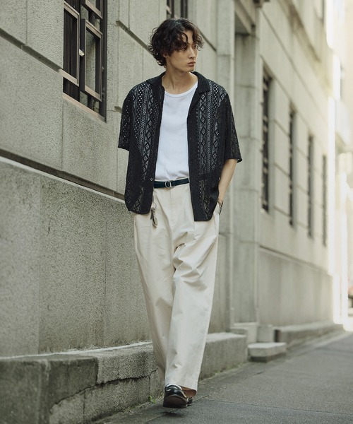 ジーンズ ヘビーツイル ワイドストレート ダブルインタック グルカチノパンツ / ヴィンテージ加工 グルカデニムパンツ メンズ | Bleme | 15