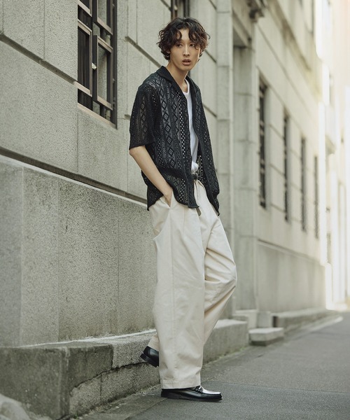 ジーンズ ヘビーツイル ワイドストレート ダブルインタック グルカチノパンツ / ヴィンテージ加工 グルカデニムパンツ メンズ | Bleme | 18