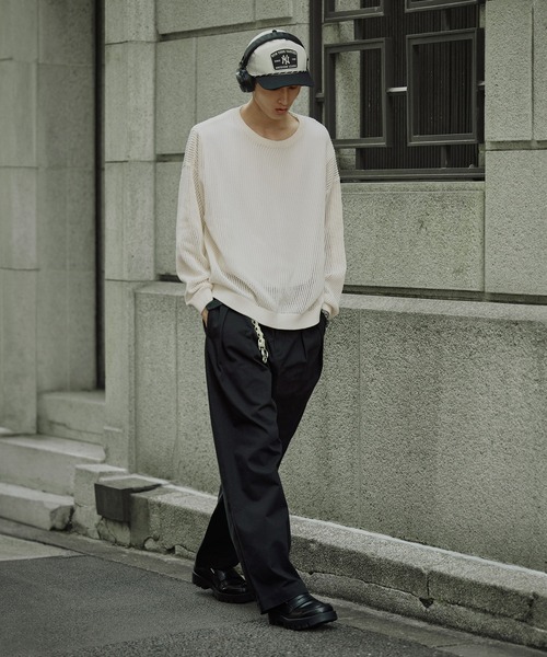 ジーンズ ヘビーツイル ワイドストレート ダブルインタック グルカチノパンツ / ヴィンテージ加工 グルカデニムパンツ メンズ | Bleme | 25