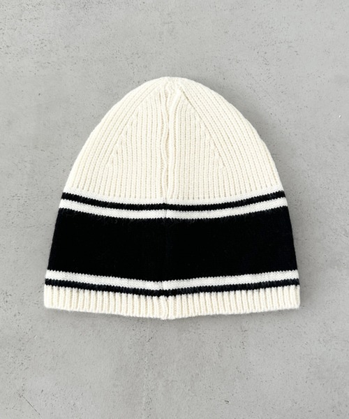 CLEA ニット帽 ニットキャップ モノトーンロゴビーニー レディース