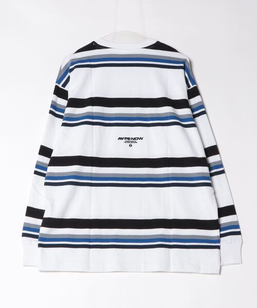AAPE BY A BATHING APE tシャツ NOW BORDER LONG SLEEVE TEE