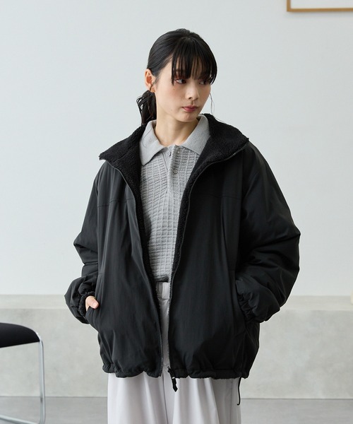 FIVESTAR ブルゾン　レディース　2way MONO-MART ブルゾン アウター 2WAYリバーシブル ナイロン×ボア