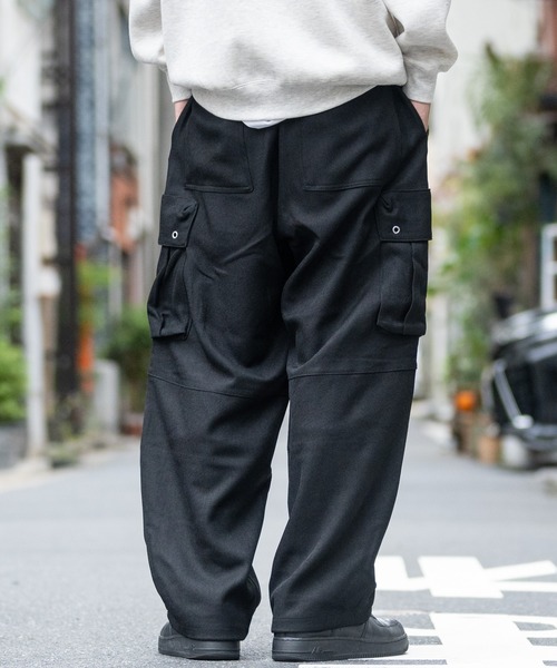 ROOT THREE カーゴパンツ 「3」ポリツイル ワイドカーゴパンツ