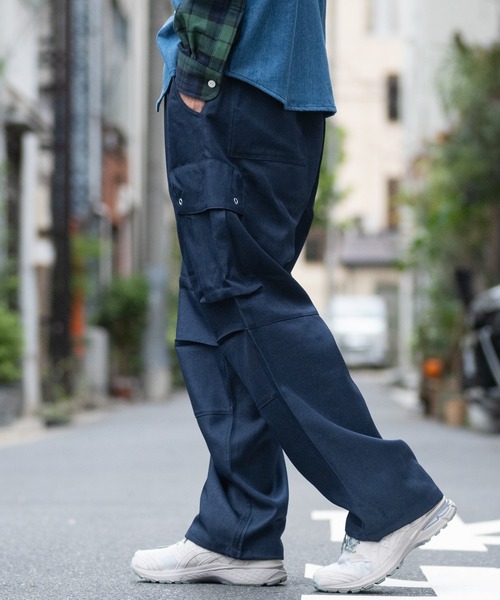 ROOT THREE カーゴパンツ 「3」ポリツイル ワイドカーゴパンツ