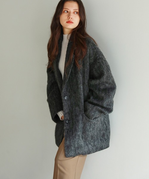 shetila（シェティラ） コート アウター ミックスシャギー オーバー