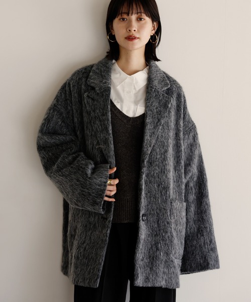 shetila（シェティラ） コート アウター ミックスシャギー オーバー