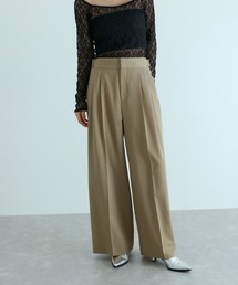 スラックス パンツ 「防シワ」・「消臭」・「洗える」ウールギャバ2タックワイドスラックス レディース｜ZOZOTOWN Yahoo!店