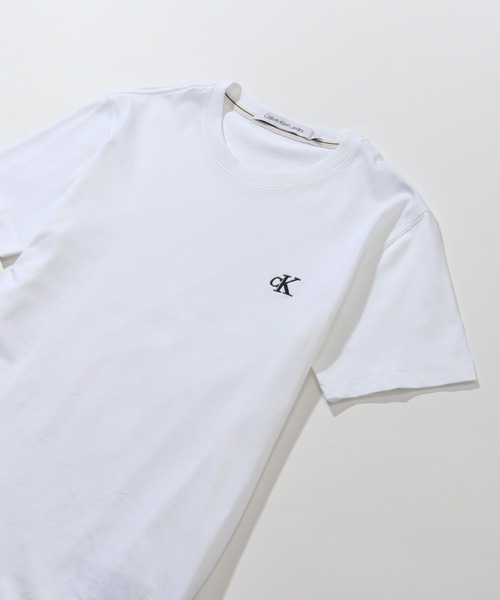 カルバン・クライン ジーンズ シャドウロゴ Tシャツ ホワイト Calvin Klein Jeans tシャツ カルバンクラインジーンズ MIRRORED