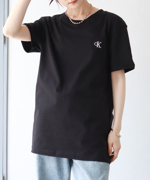   Jeans カルバンクラインジーンズブラックTシャツ 美品 カルバンクライン ジーンズ ブラック ストレッチ Tシャツ