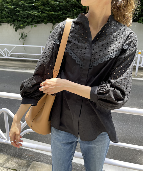 「Spick & Span」 7分袖ブラウス - ホワイト レディース Spick＆Span 「Spick & Span」 7分袖ブラウス - ホワイト