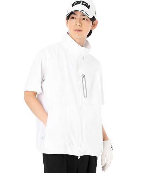 NEW ERA ニューエラゴルフ ジップアップベスト 撥水 無地 メンズ