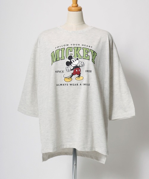 Disney tシャツ Disney（ディズニー）キャラクターカレッジロゴ
