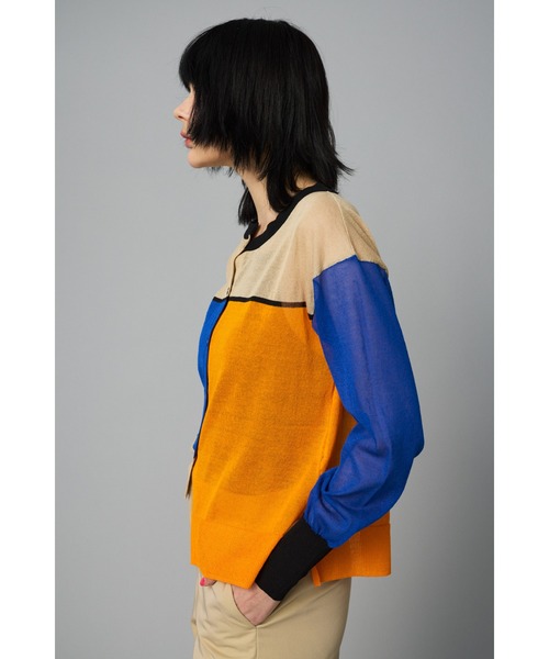 トップス HeRIN.CYE Asymmetry line cardigan Asymmetry line cardigan アシンメトリーラインカーディガン
