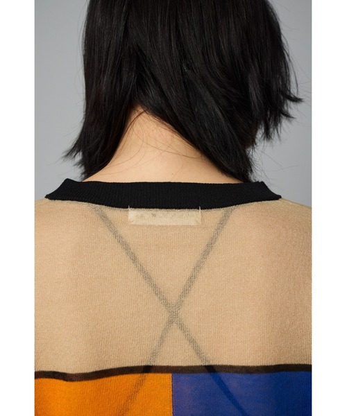 トップス HeRIN.CYE Asymmetry line cardigan HeRIN.CYE カーディガン Asymmetry line cardigan
